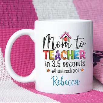 Mom To Teacher Personalized Mug