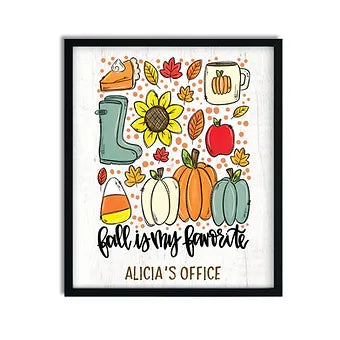 Fall is My Favorite Personalized Print