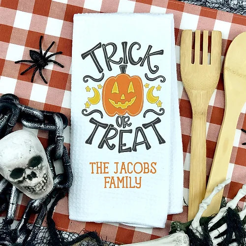 Personalized Trick or Treat Towel