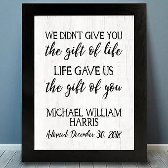 Personalized Rustic Adoption Print