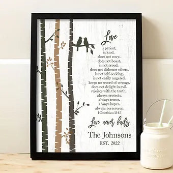 Love Is Patient Corinthians Personalized Print