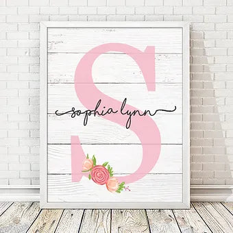 Personalized Monogram Name Print