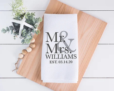Personalized Mr. and Mrs. Towel