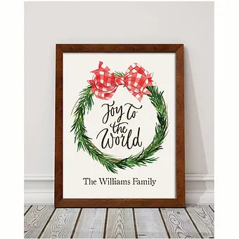 Personalized Joy To The World Christmas Print
