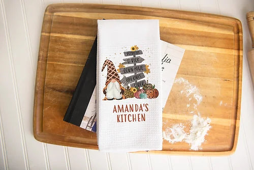 Personalized Fall Gnome Towel