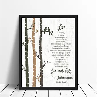 Love Is Patient Corinthians Personalized Print