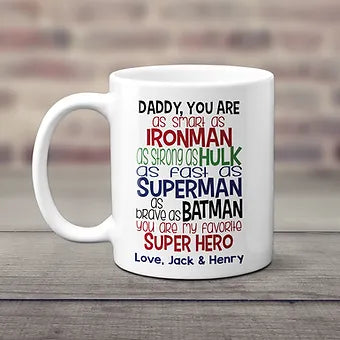 Personalized Super Hero Dad Mug