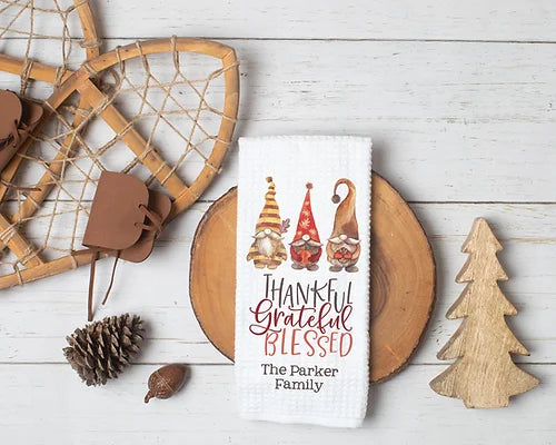 Personalized Gnome Thanksgiving Towel