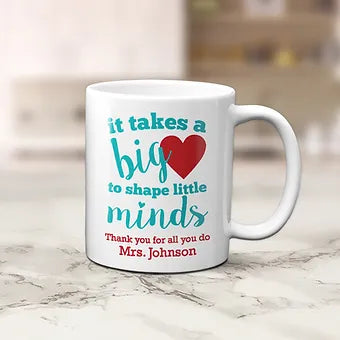 Teacher Big Heart Personalized Mug
