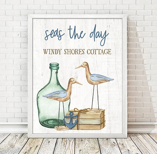 Personalized Seas The Day Beach Print