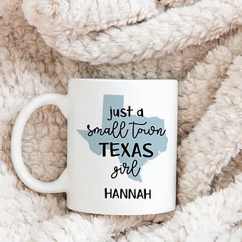 Small Town Girl Personalized State Mug