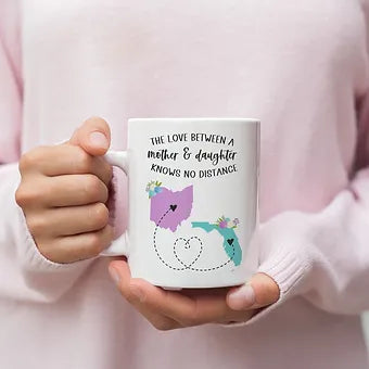 Two State Mother Daughter Floral Coffee Mug