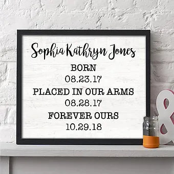 Adoption Date Personalized Print