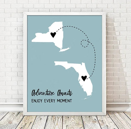 Long Distance Friends Personalized Print