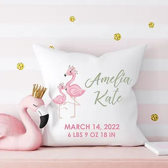Personalized Rainbow Heart Name Pillow