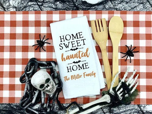 Home Sweet Haunted Home Personalized Towel