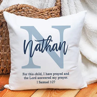 Personalized Monogram Bible Verse Pillow