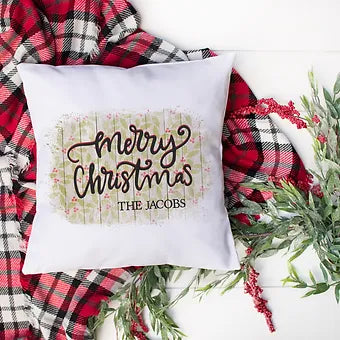 Personalized Merry Christmas Pillow
