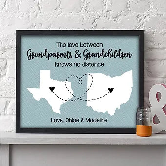 Two State Long Distance Grandparents Print