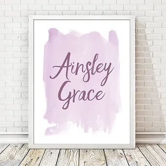Personalized Purple Name Print
