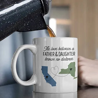Personalized Father & Daughter Two State Mug