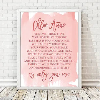 Personalized Only You Can Name Print