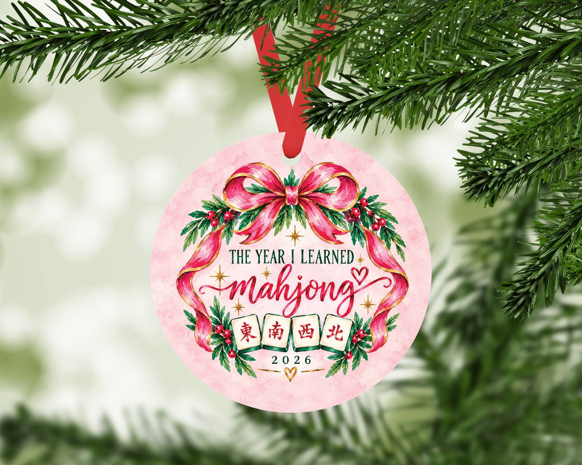 The Year I Learned Mahjong 2026 Christmas Ornament, Mahj