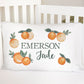 Clementine Orange Standard Pillowcase | Personalized Pillow Cover | Girls Room Decor | Nursery Decor