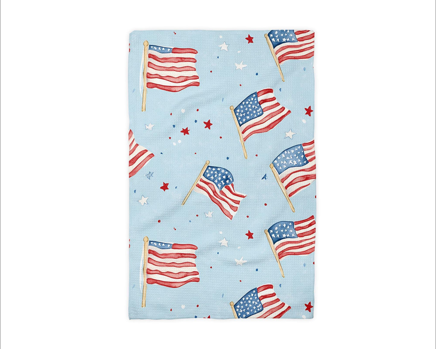 American Flag Kitchen Towel: 4th of July Waffle Weave