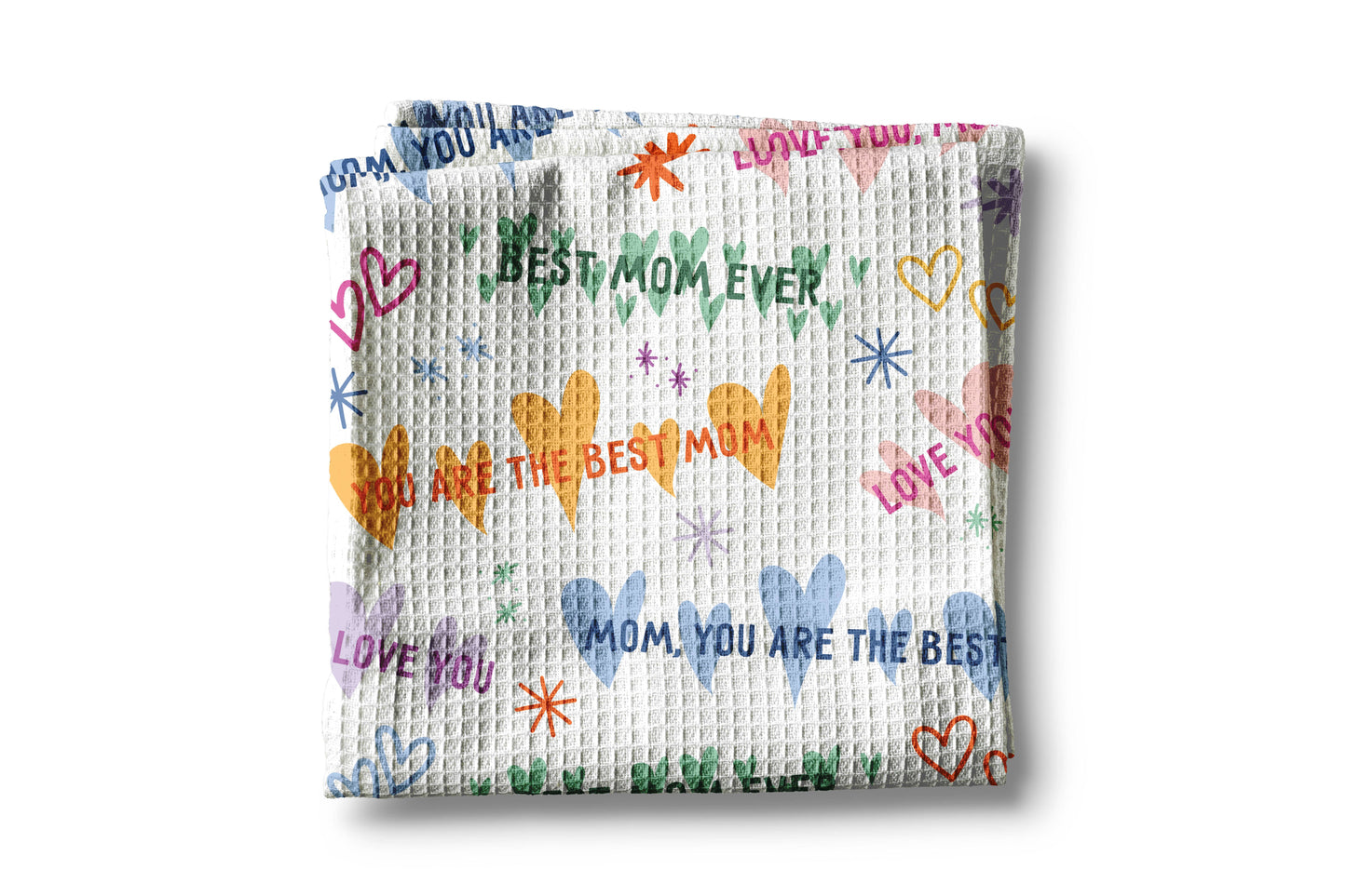 Mother's Day Gift Best Mom Present Kitchen Towel Waffle