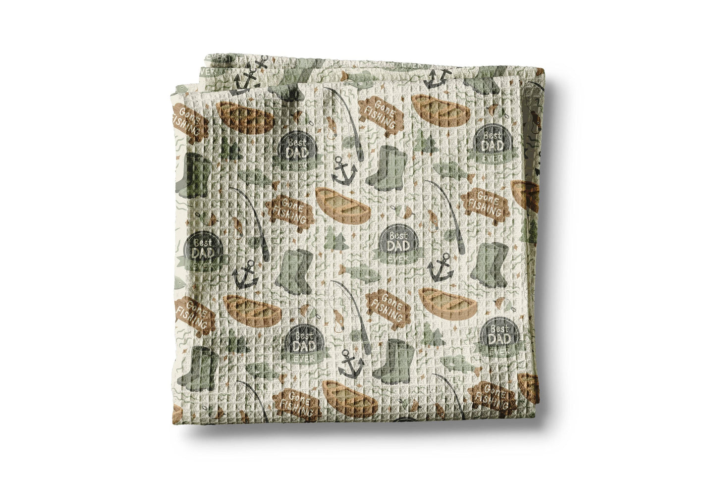 Father’s Day Dad Gift Fishing Lures Kitchen Towel Lake River
