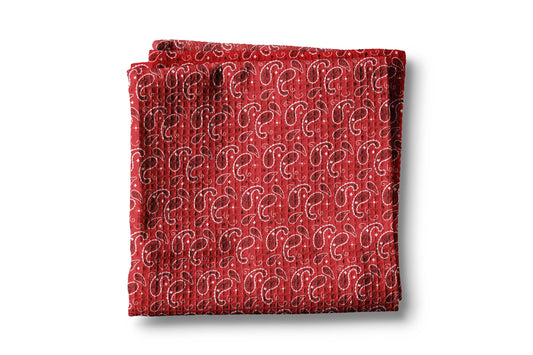 USA Patriotic 4th Paisley Red White Kitchen Towel Waffle