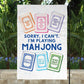 Mahjong Flag Funny Mahj Garden White Outdoor Decor