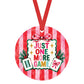 Just One More Game Mahjong Christmas Ornament Striped Mahj