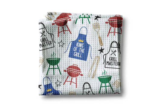Fathers Day BBQ Grill Kitchen Towel Summer Cookout Gift