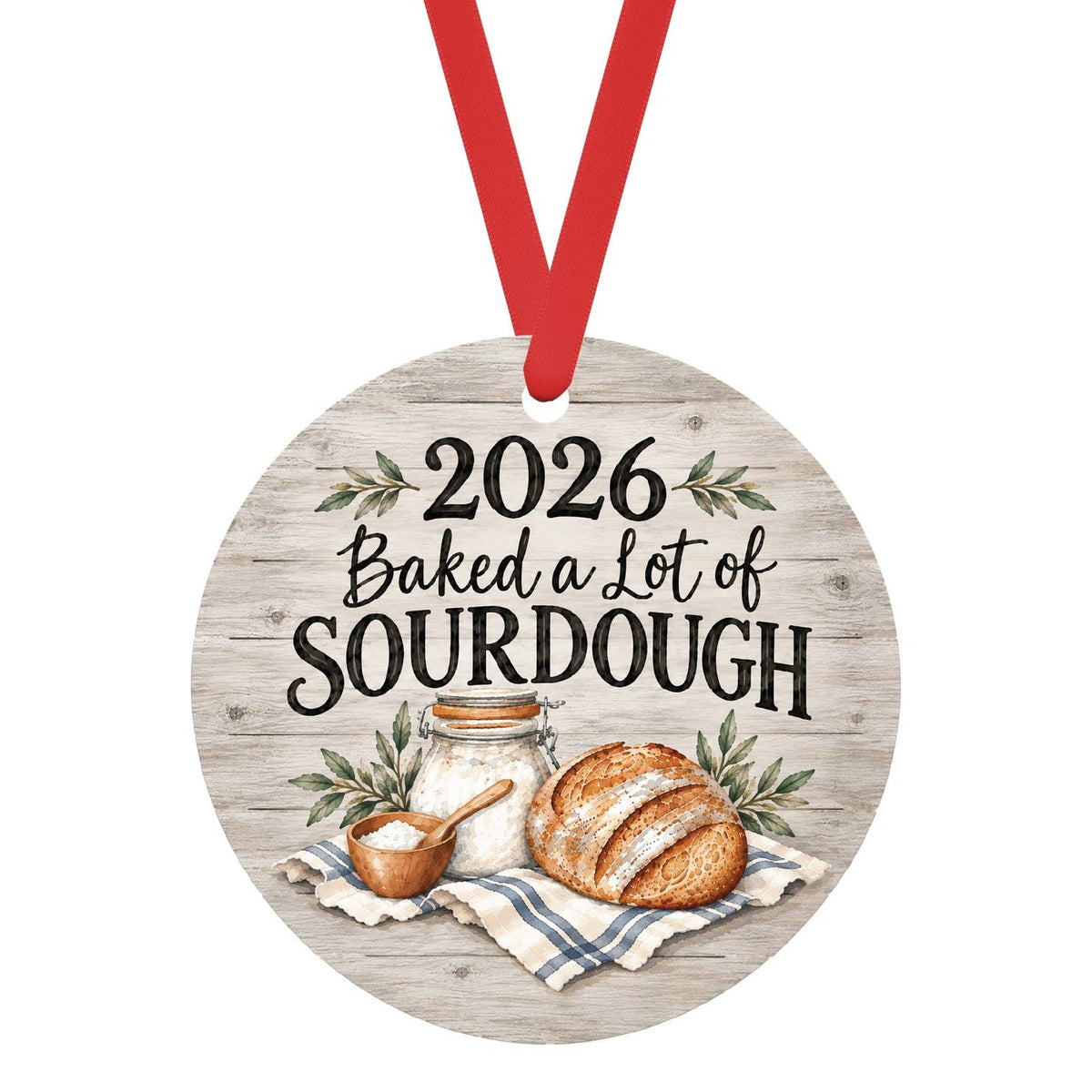 2026 Baked a Lot of Sourdough Christmas Ornament Baker Tree