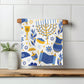 Hanukkah Kitchen Towel Waffle Holiday Menorah Peace Temple