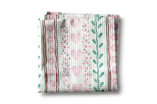 Valentine Kitchen Towel XOXO Galentine Valentine's Day Gift Red Pink February Heart Decor Dish Kitchen