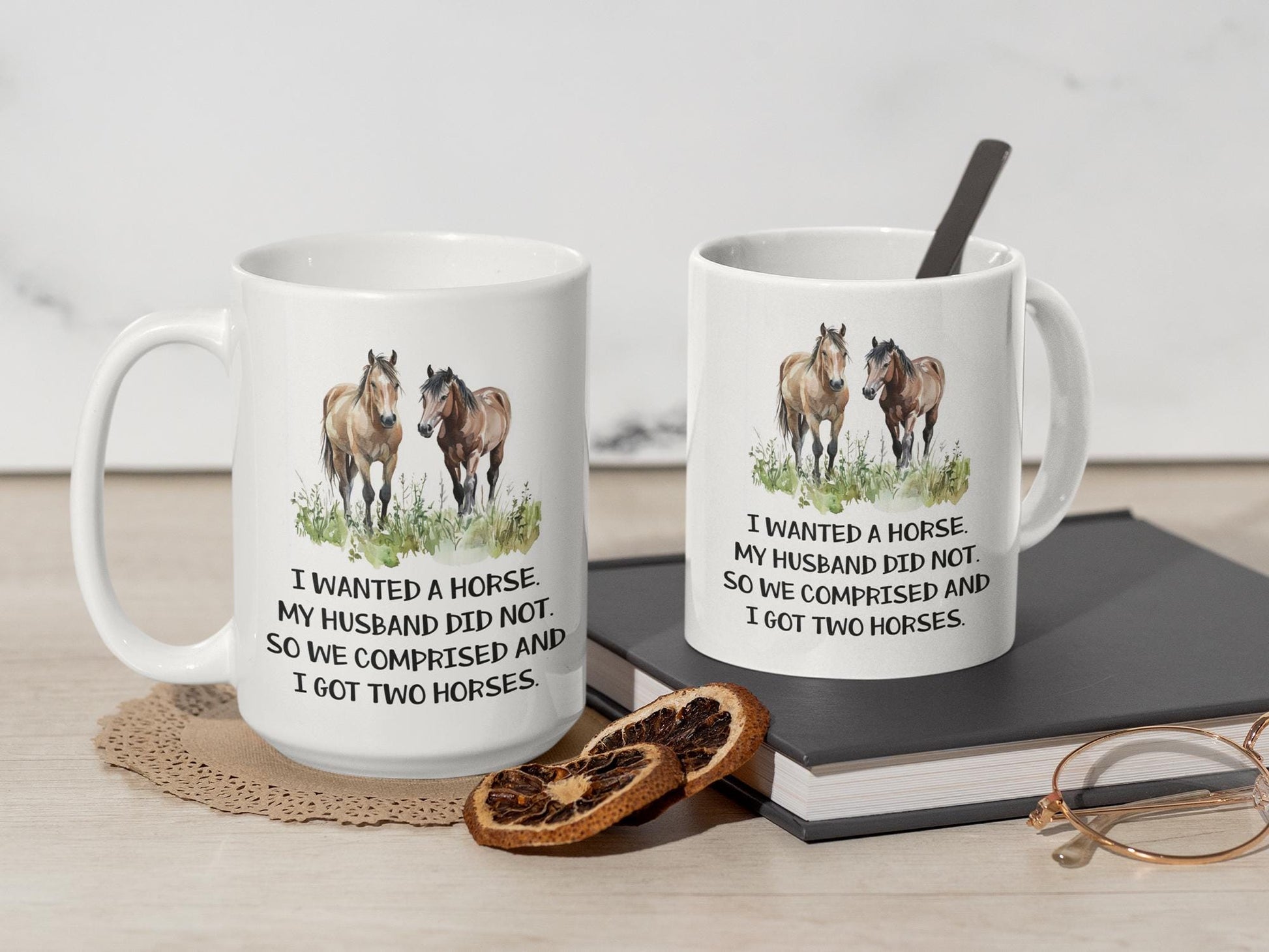 a couple of coffee mugs sitting on top of a table
