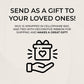 a gift card with a hand holding a gift box