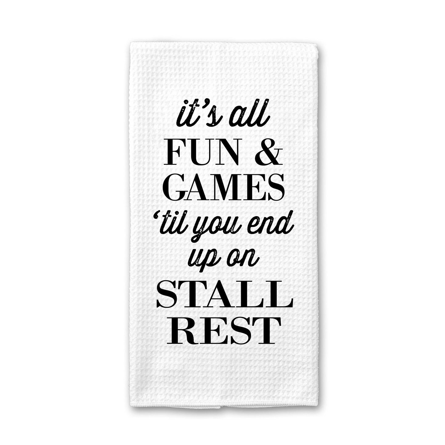 Funny Horse Towel | Equine Kitchen Dish Towel | Custom Gifts for Horse Lovers | Rustic Kitchen Decor | Horse Humor