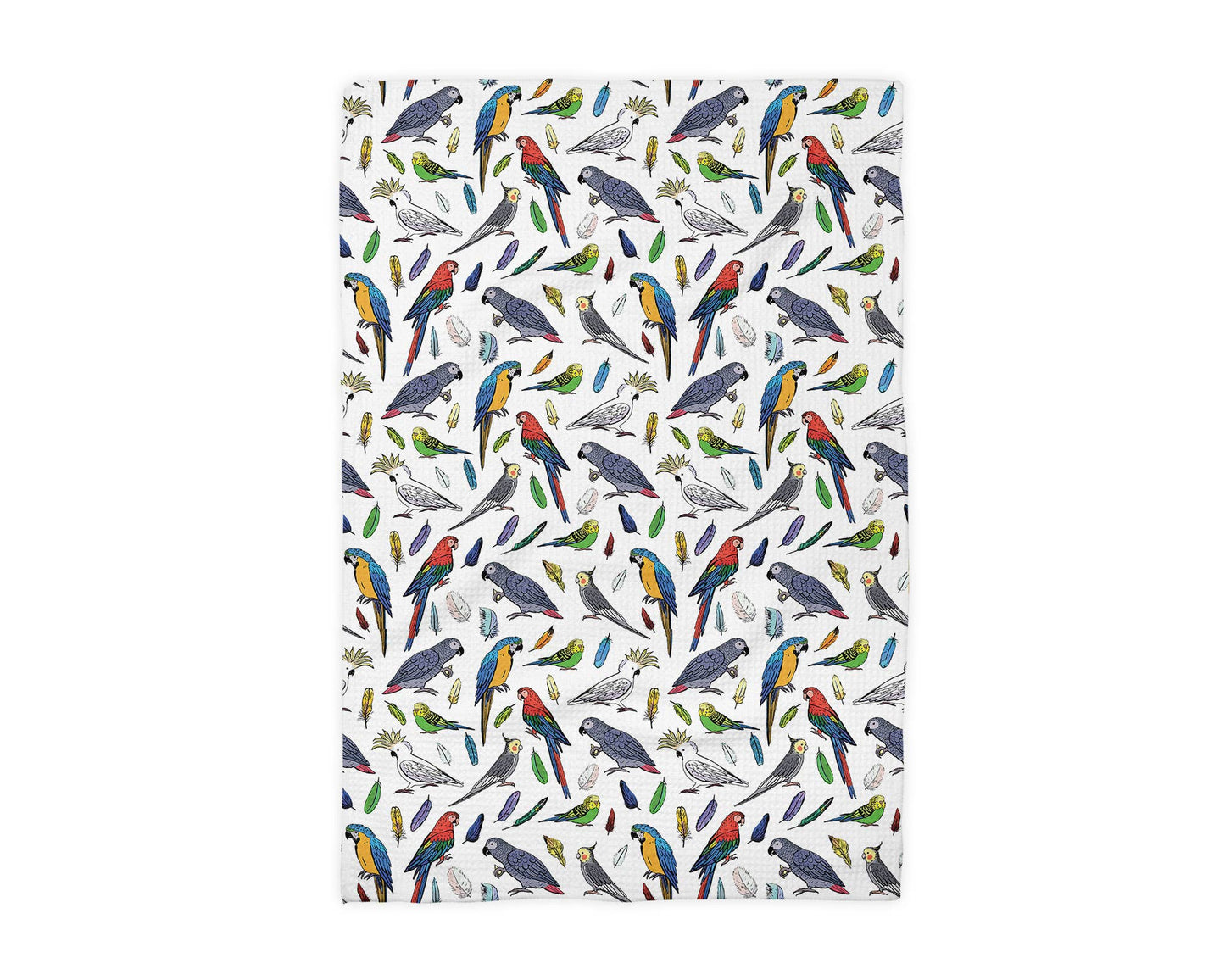 Bird Watcher Waffle Weave Kitchen Towel Nature Decor