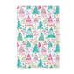Pink Christmas Preppy Beach Tropical Kitchen Towel Waffle