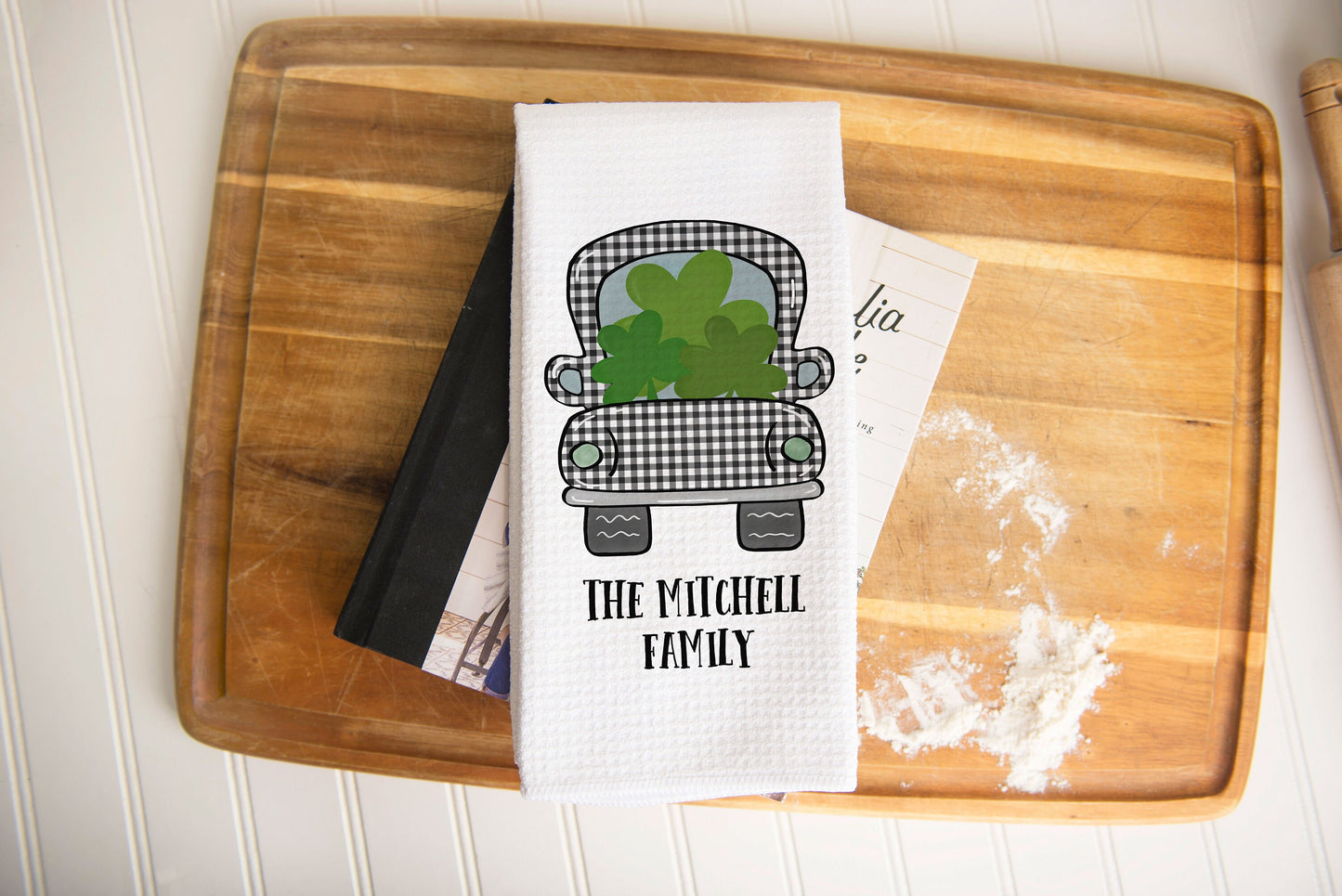 St Patricks Day Towel | Custom St Patricks Gift – Seasonal Kitchen Towel | Shamrock Decor
