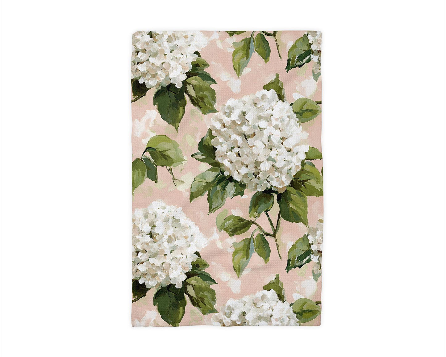 Kitchen Waffle Towel - Pastel Floral Citrus Print Summer Kitchen Decor