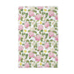 Lemon Pink Hydrangea Kitchen Towel Waffle Weave Floral Citrus Summer Southern Preppy Hostess