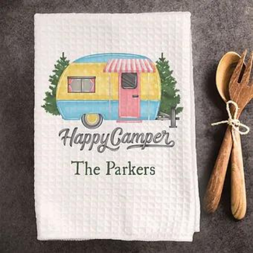 Personalized Happy Camper Camping Towel
