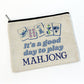 Mahjong Tile Makeup Bag Cosmetic Zipper Pouch Accessory