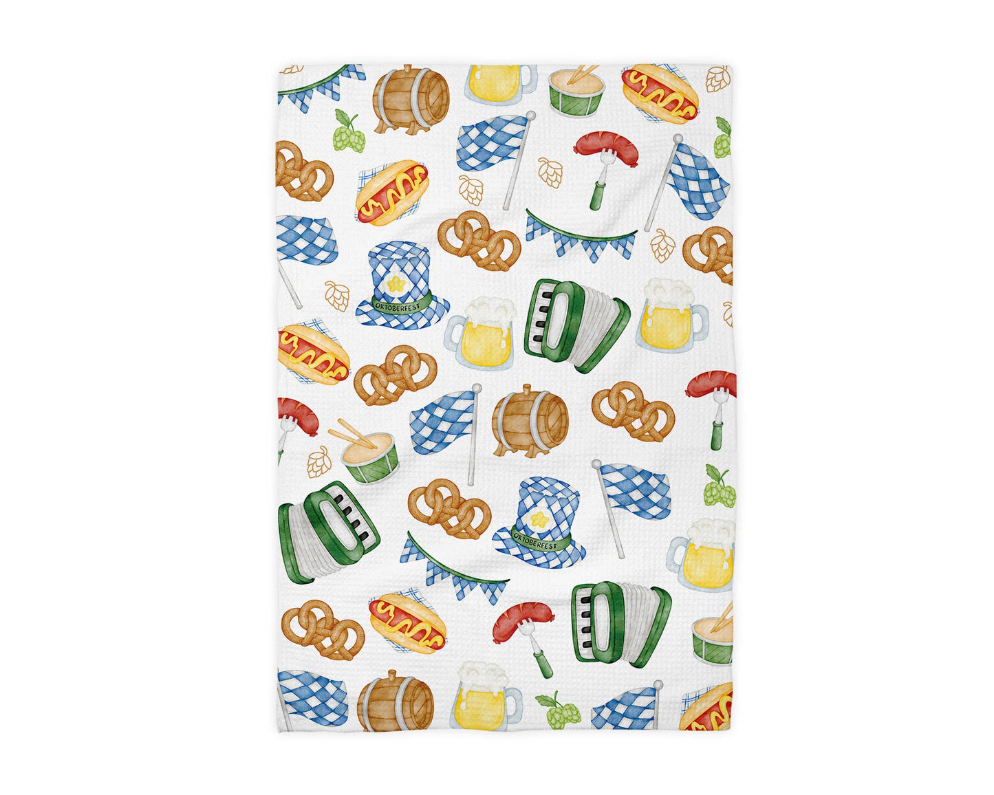 German Kitchen Towel - Bavarian Decor | Oktoberfest Gift | Absorbent Microfiber