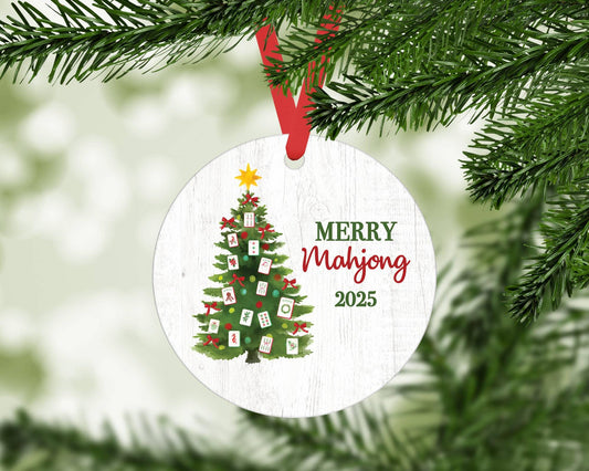 Mahjong Christmas Ornament, Preppy Tree Ornament Mahj Dice